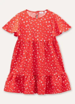 Blukids Abito a balze floreale bambina- Vestiti