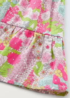 Blukids Abito a balze in puro cotone neonata- Vestitini
