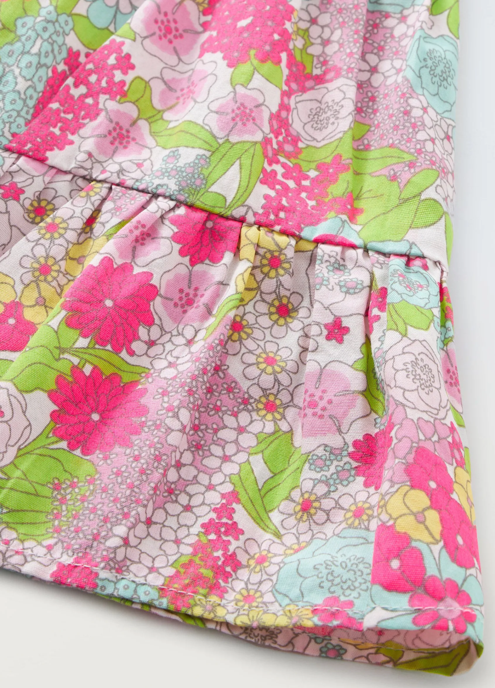 Blukids Abito a balze in puro cotone neonata- Vestitini