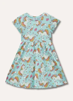 Blukids Abito a maniche corte in puro cotone bambina- Vestiti