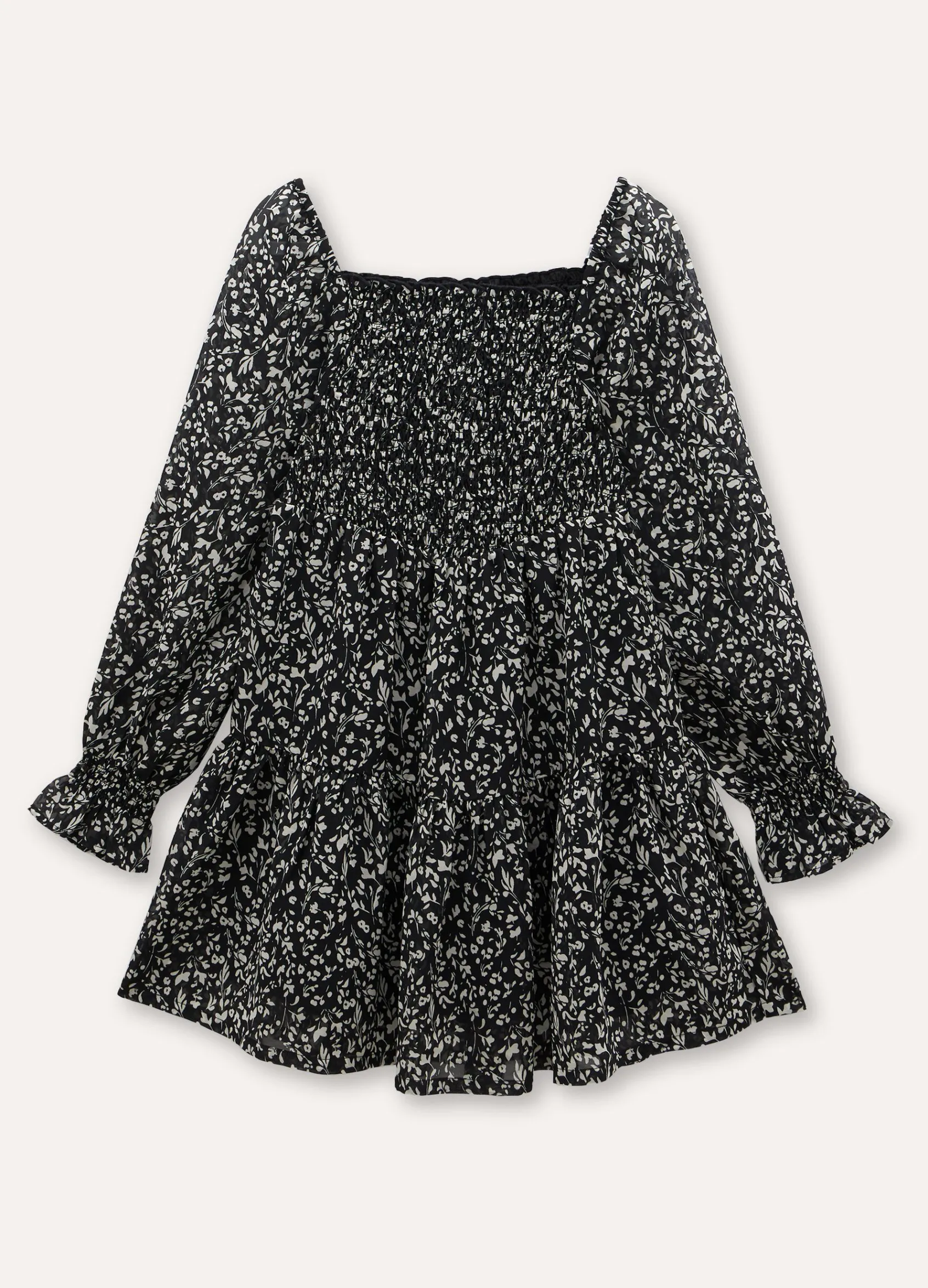 Blukids Abito con punto smock ragazza- Vestiti