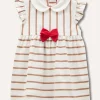 Blukids Abito smanicato in jersey rigato neonata- Vestitini
