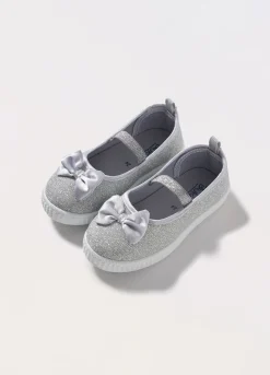Blukids Ballerine lurex con fiocco bambina- Scarpe