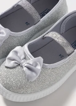 Blukids Ballerine lurex con fiocco bambina- Scarpe