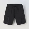 Blukids Bermuda cargo in cotone stretch ragazzo- Pantaloni
