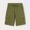 Blukids Bermuda cargo in french terry denim ragazzo- Jeans