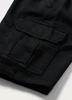 Blukids Bermuda cargo in french terry denim ragazzo- Jeans