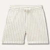 Blukids Bermuda in misto lino rigato bambino-Bambino Pantaloni
