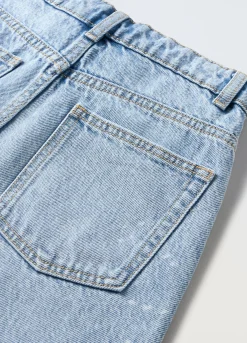 Blukids Bermuda ripped in denim di puro cotone ragazzo- Jeans