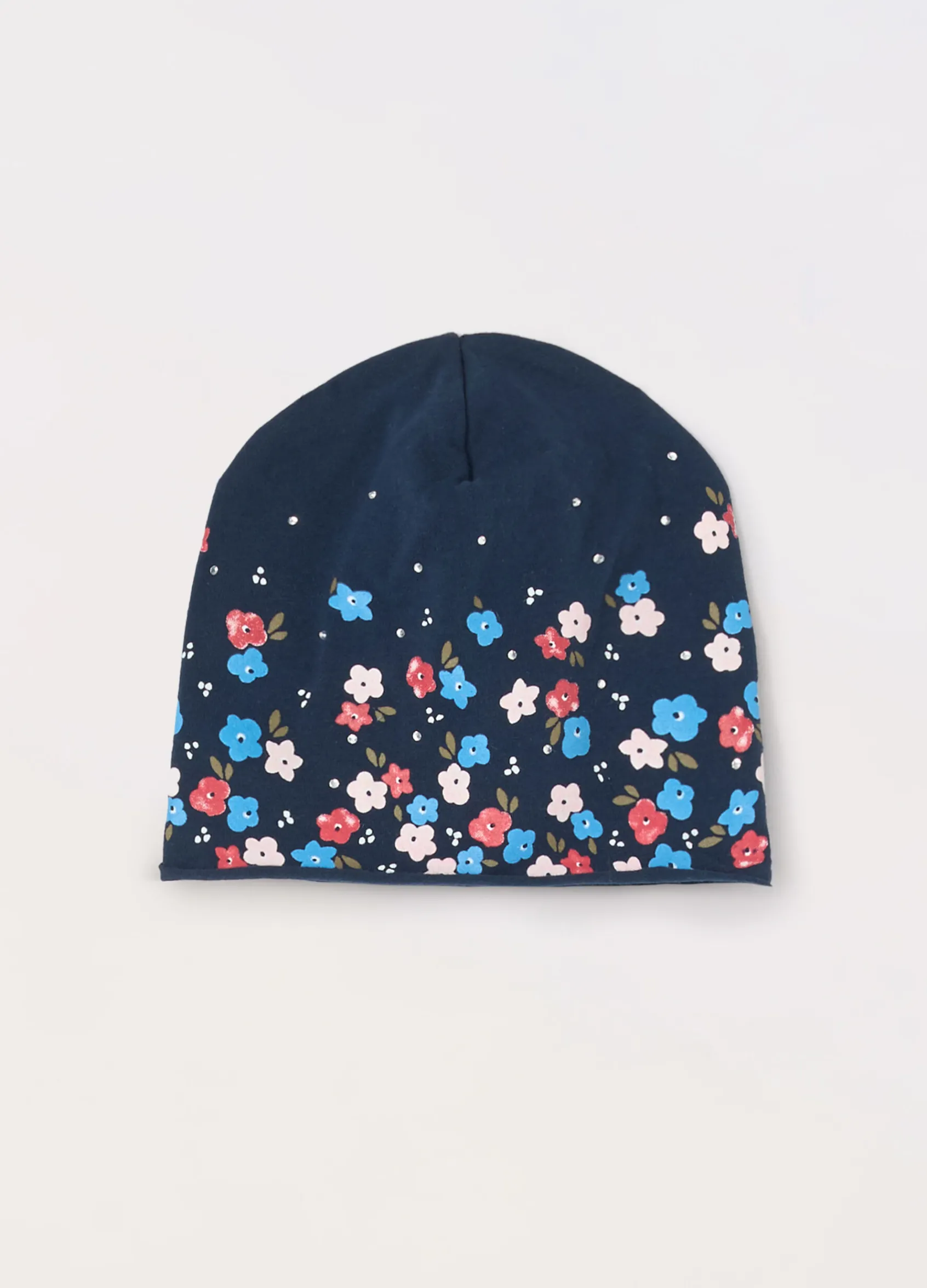 Blukids Berrettino in cotone stretch con strass neonata- Accessori