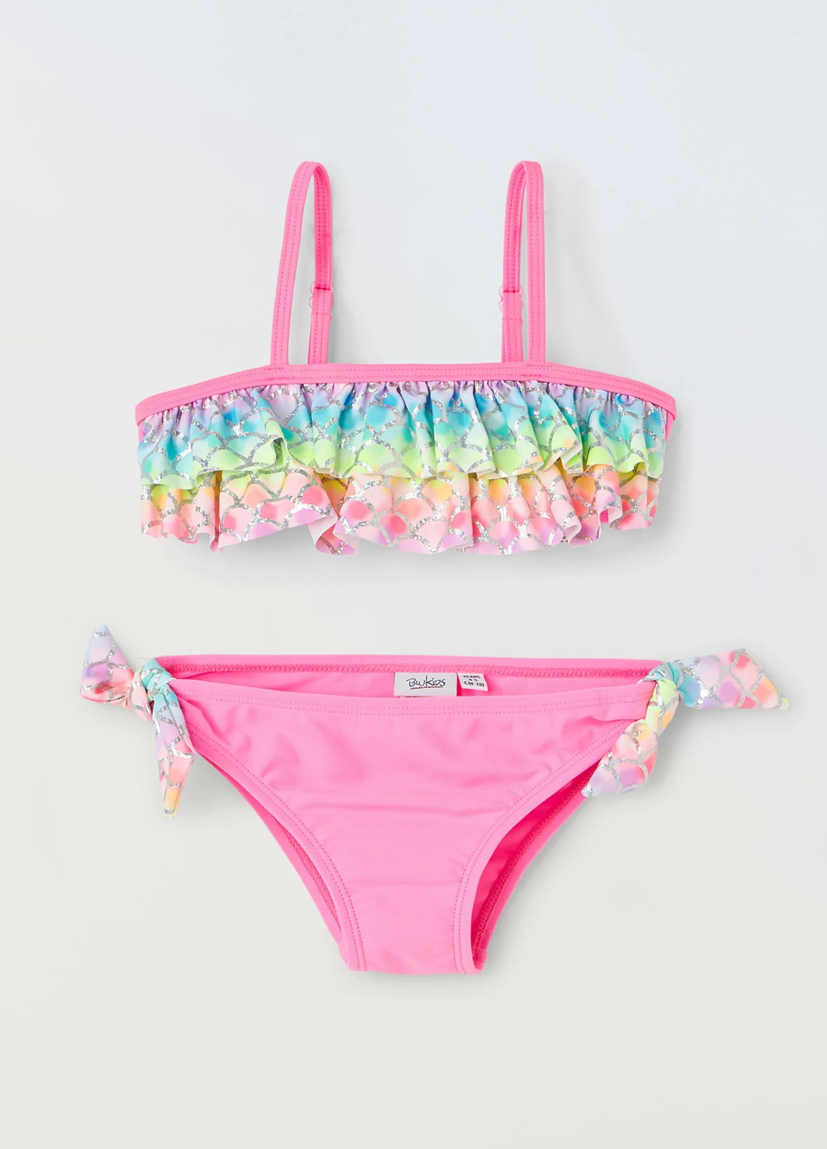 Blukids Bikini a fascia con stampa foil bambina- Mare