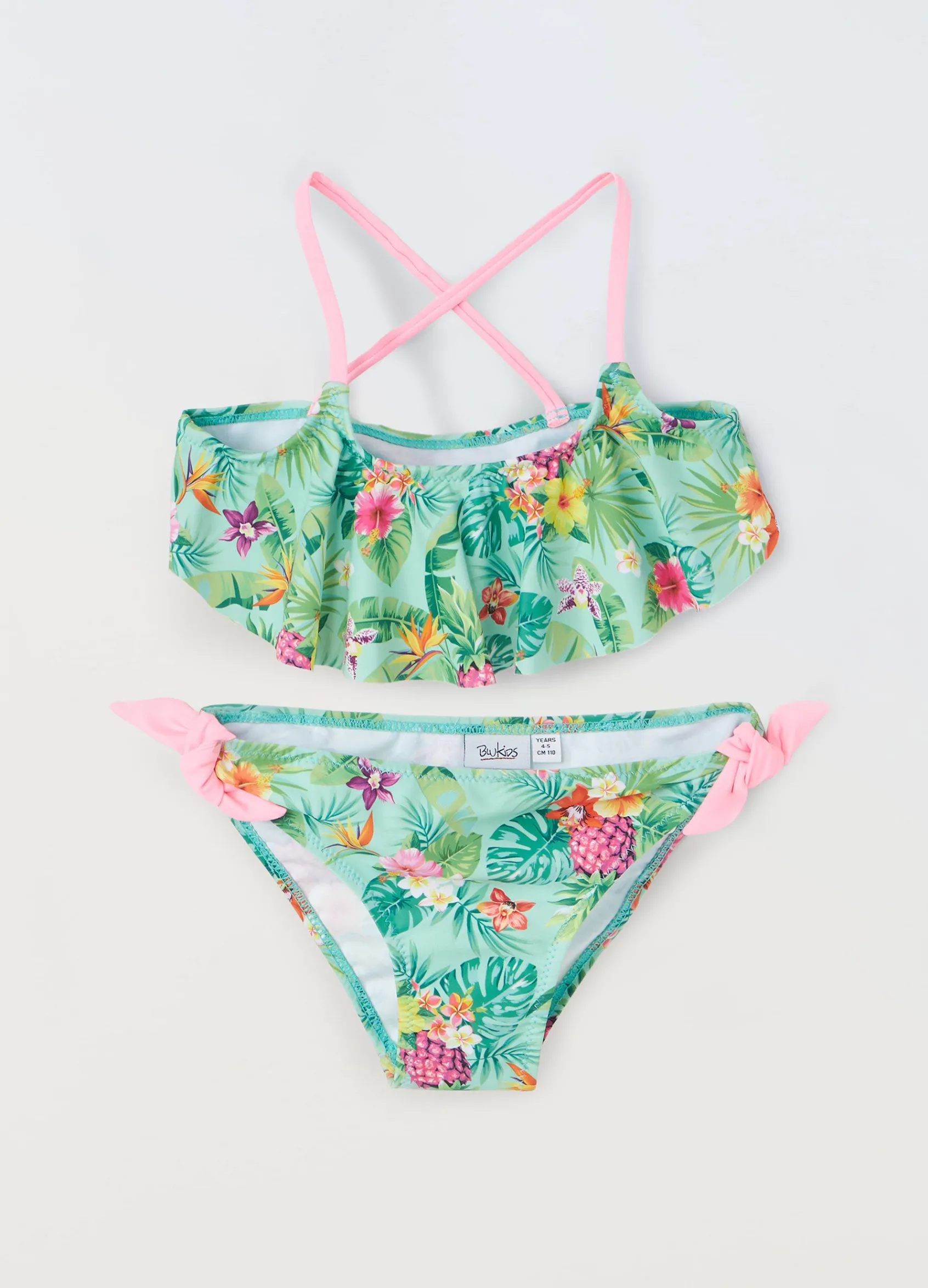 Blukids Bikini a fascia con volant bambina- Mare