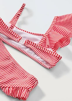 Blukids Bikini asimmetrico con motivo a righe bambina- Mare