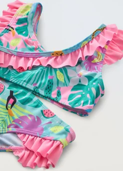 Blukids Bikini incrociato con stampa bambina- Mare