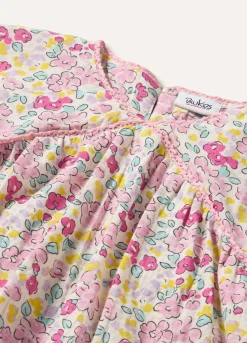 Blukids Blusa floreale in cotone stretch neonata- Camicie