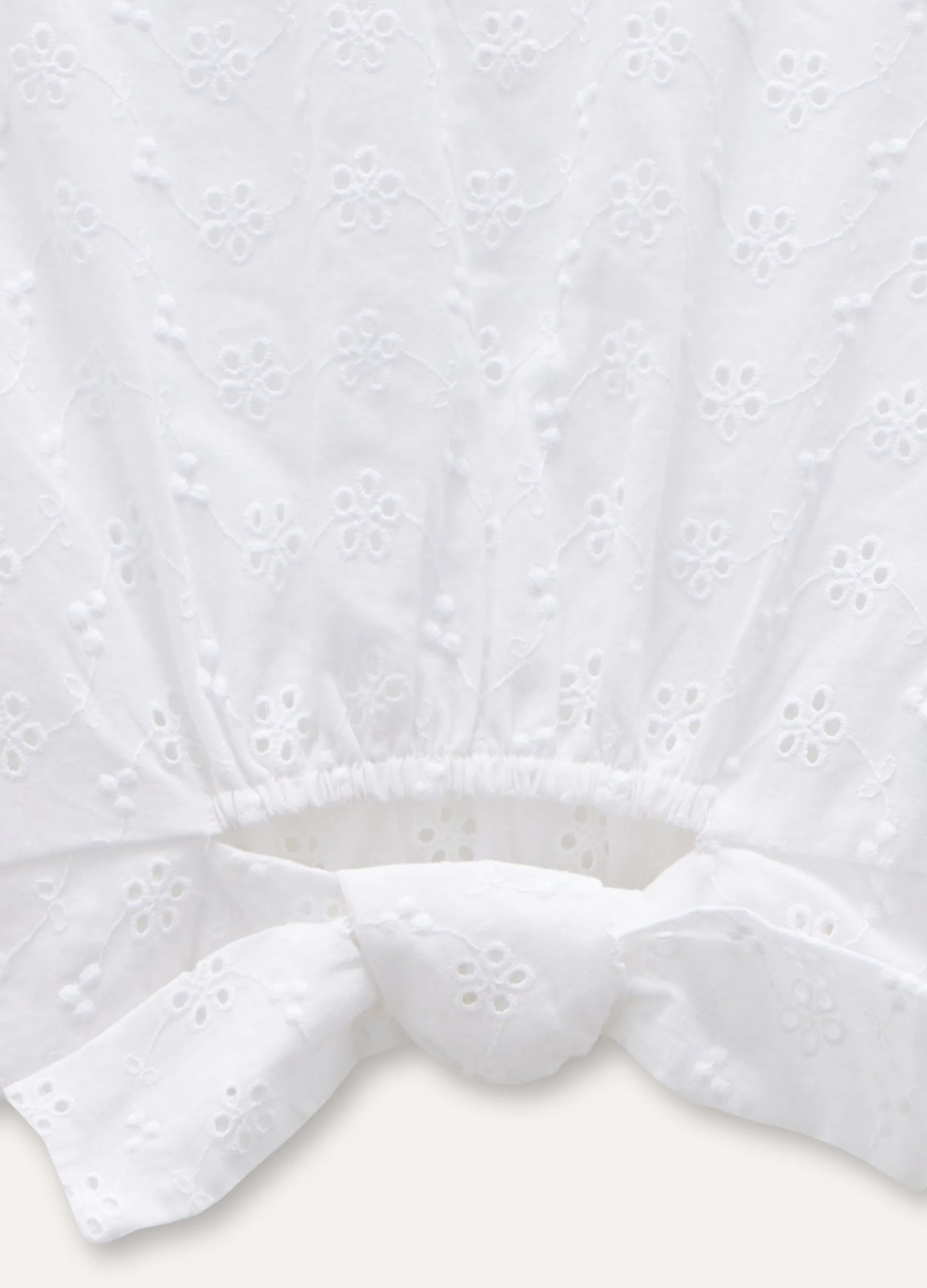 Blukids Blusa in puro cotone sangallo bambina- Camicie