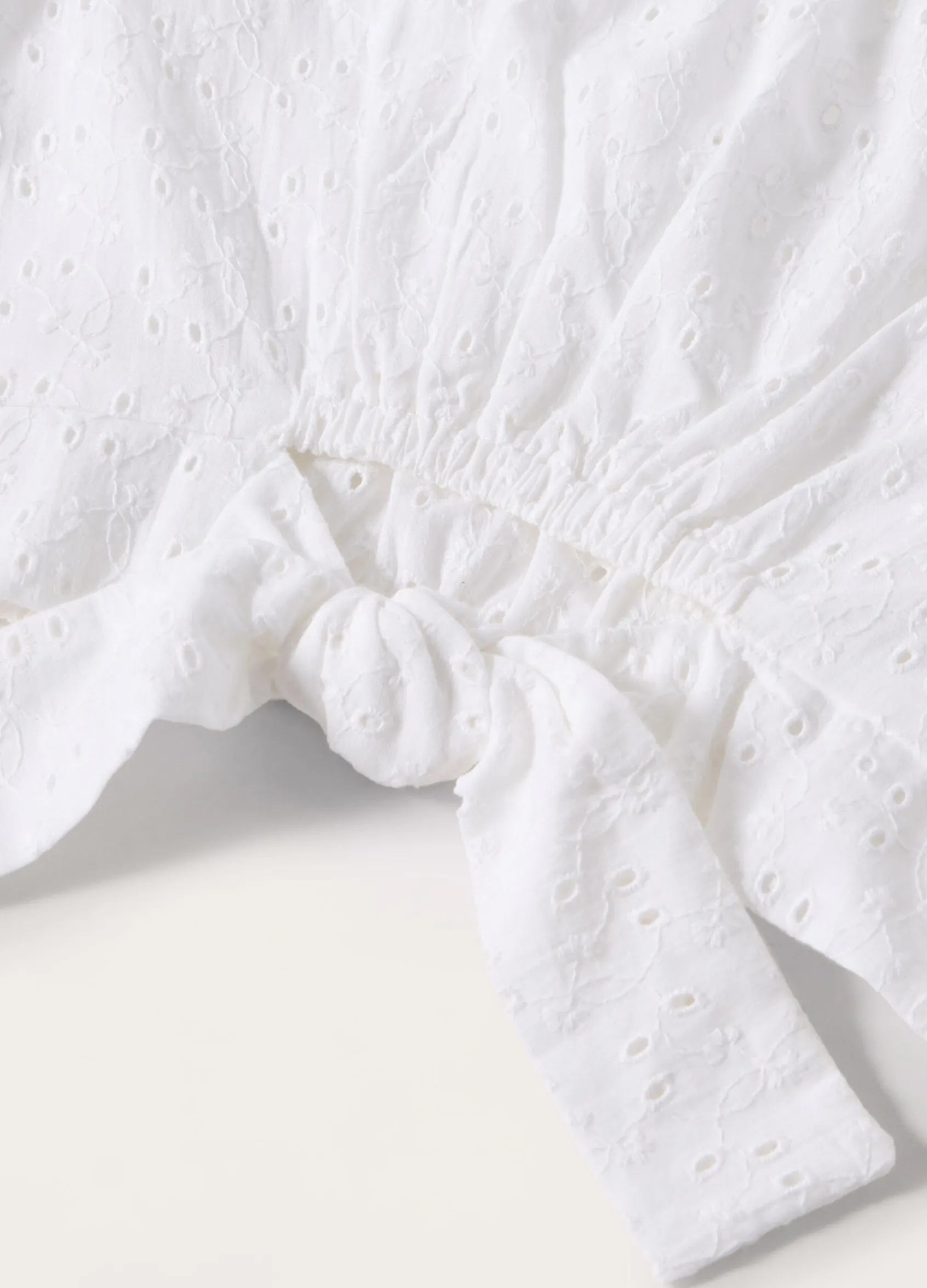 Blukids Blusa in puro cotone sangallo bambina- Camicie