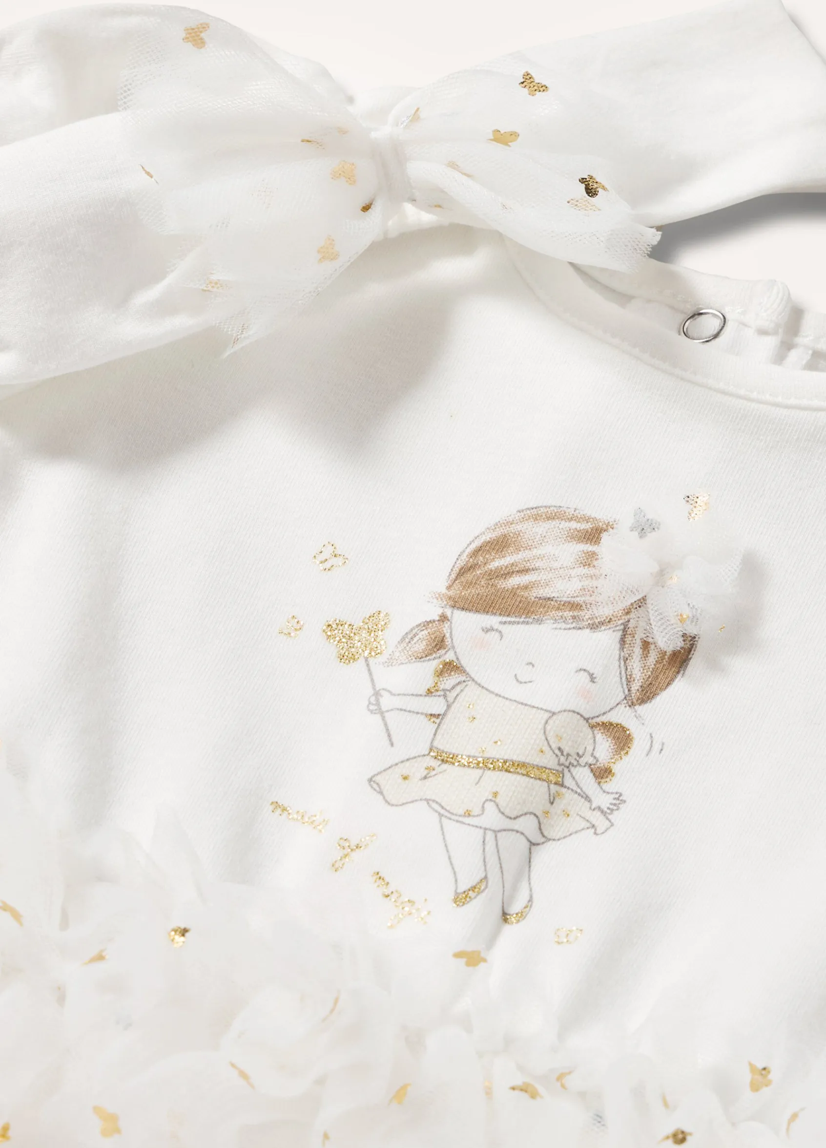 Blukids Body con tulle e fascetta neonata- Vestitini