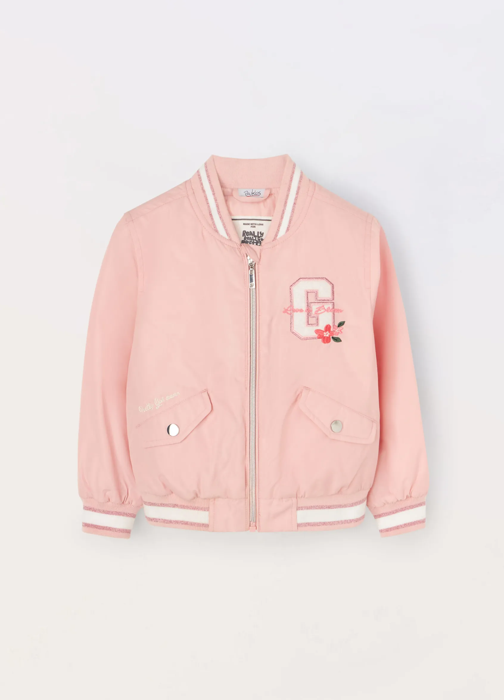 Blukids Bomber varsity full zip bambina- Giubbotti E Piumini