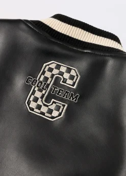 Blukids Bomber varsity in eco pelle ragazzo- Giubbotti E Piumini