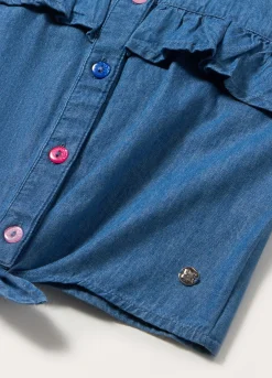 Blukids Camicia in chambray di puro cotone bambina- Camicie