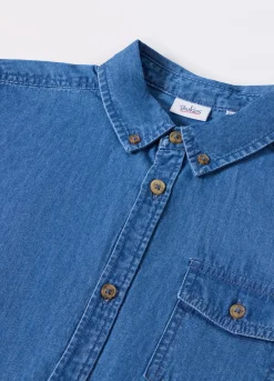 Blukids Camicia in chambray di puro cotone ragazzo- Camicie