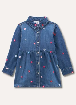 Blukids Camicia in denim di puro cotone neonata- Camicie