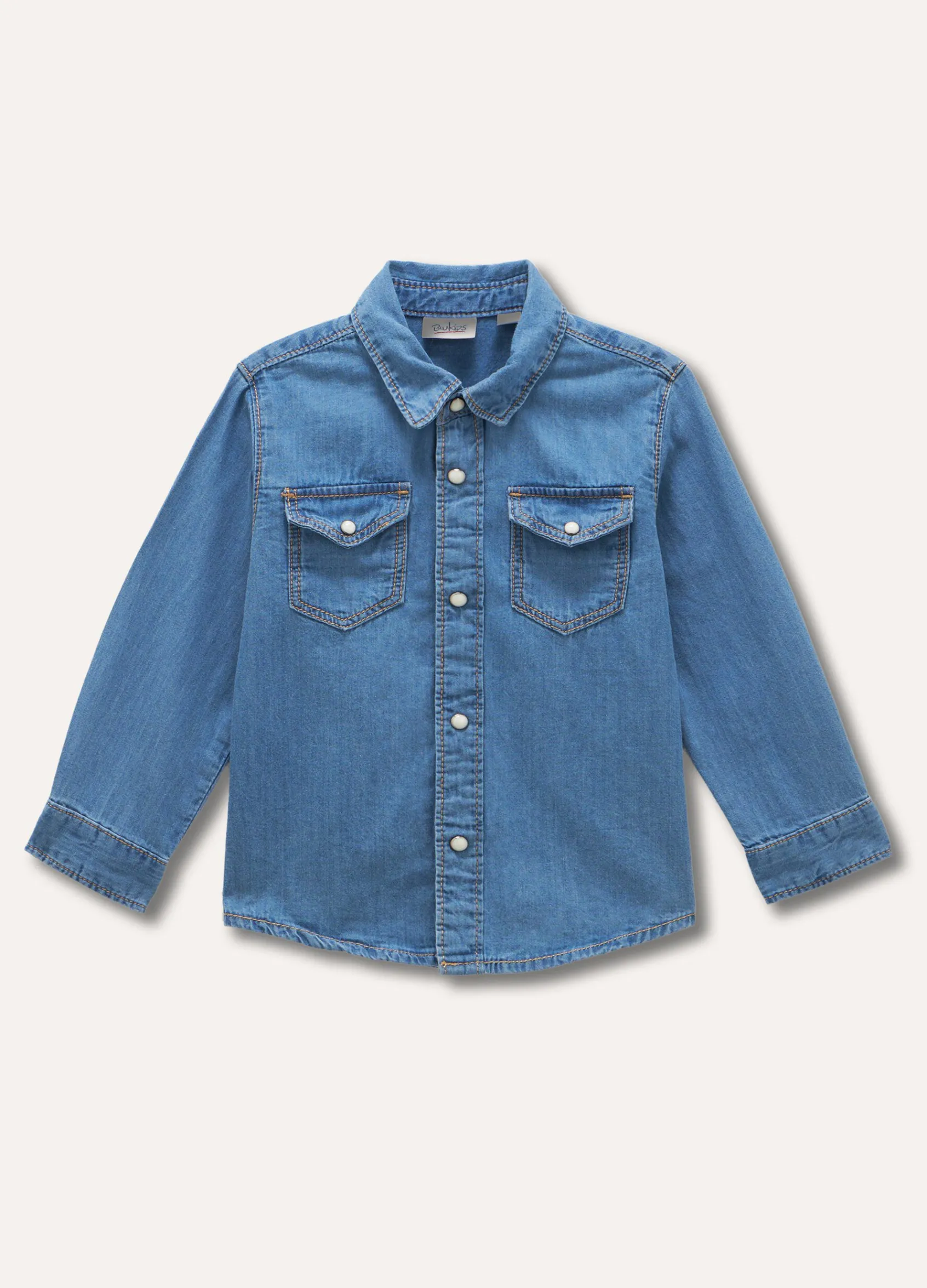 Blukids Camicia in denim di puro cotone neonato- Camicie
