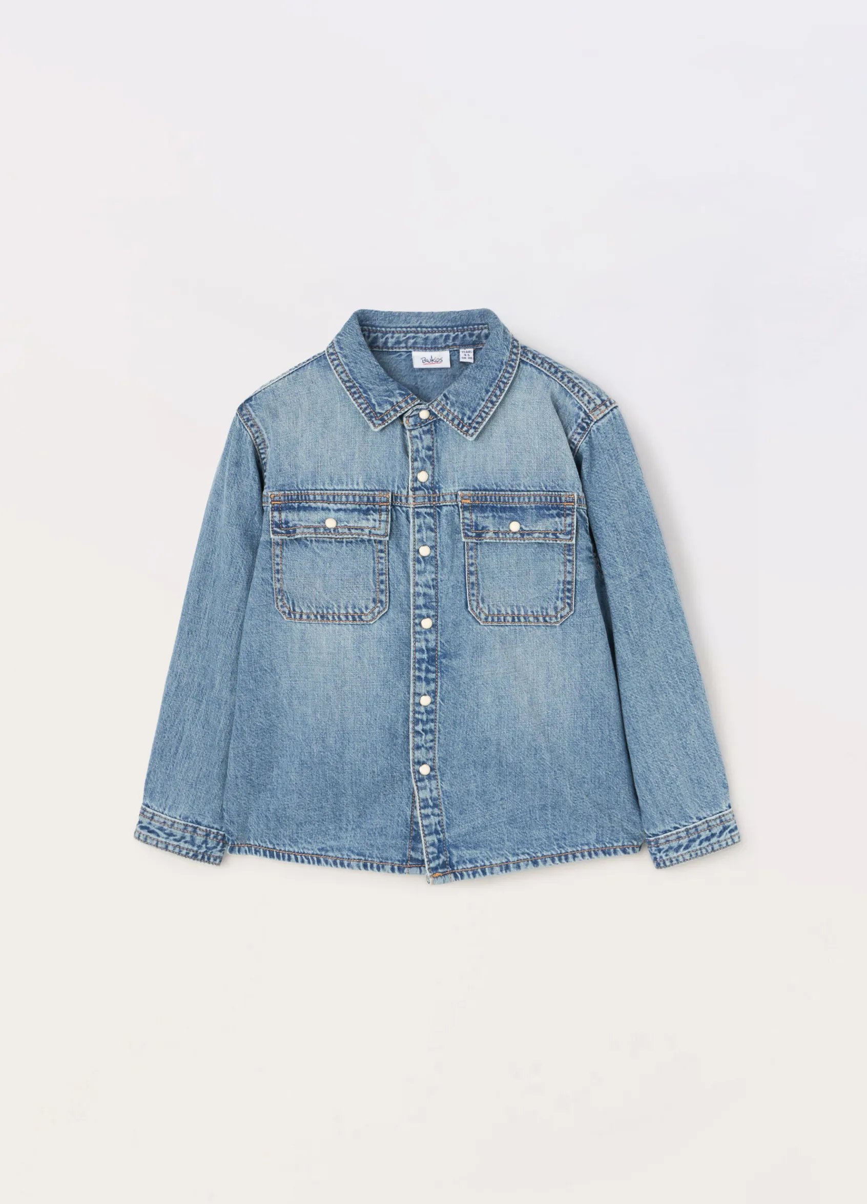 Blukids Camicia in denim di puro cotone bambino-Bambino Camicie