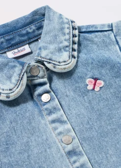 Blukids Camicia in denim di puro cotone neonata- Camicie