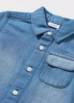 Blukids Camicia in denim di puro cotone neonato- Camicie