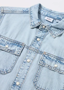 Blukids Camicia in denim di puro cotone ragazzo- Camicie