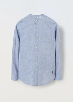 Blukids Camicia in misto lino ragazzo- Camicie