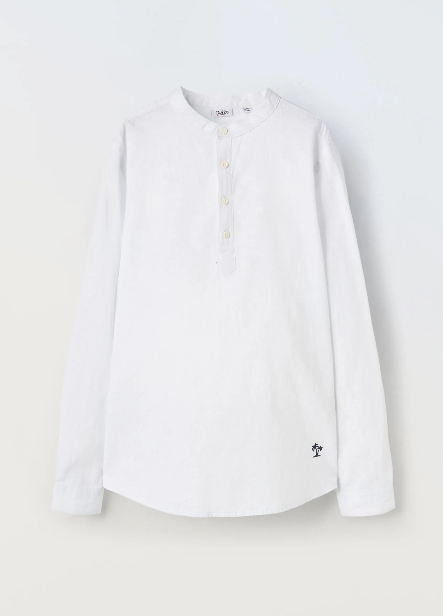 Blukids Camicia in misto lino ragazzo- Camicie