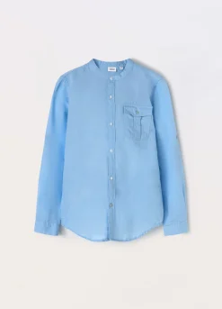 Blukids Camicia in misto lino ragazzo- Camicie
