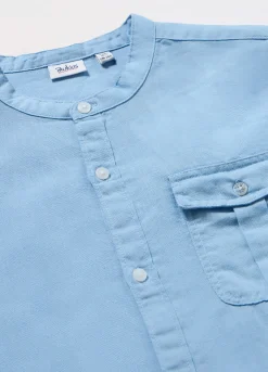 Blukids Camicia in misto lino ragazzo- Camicie