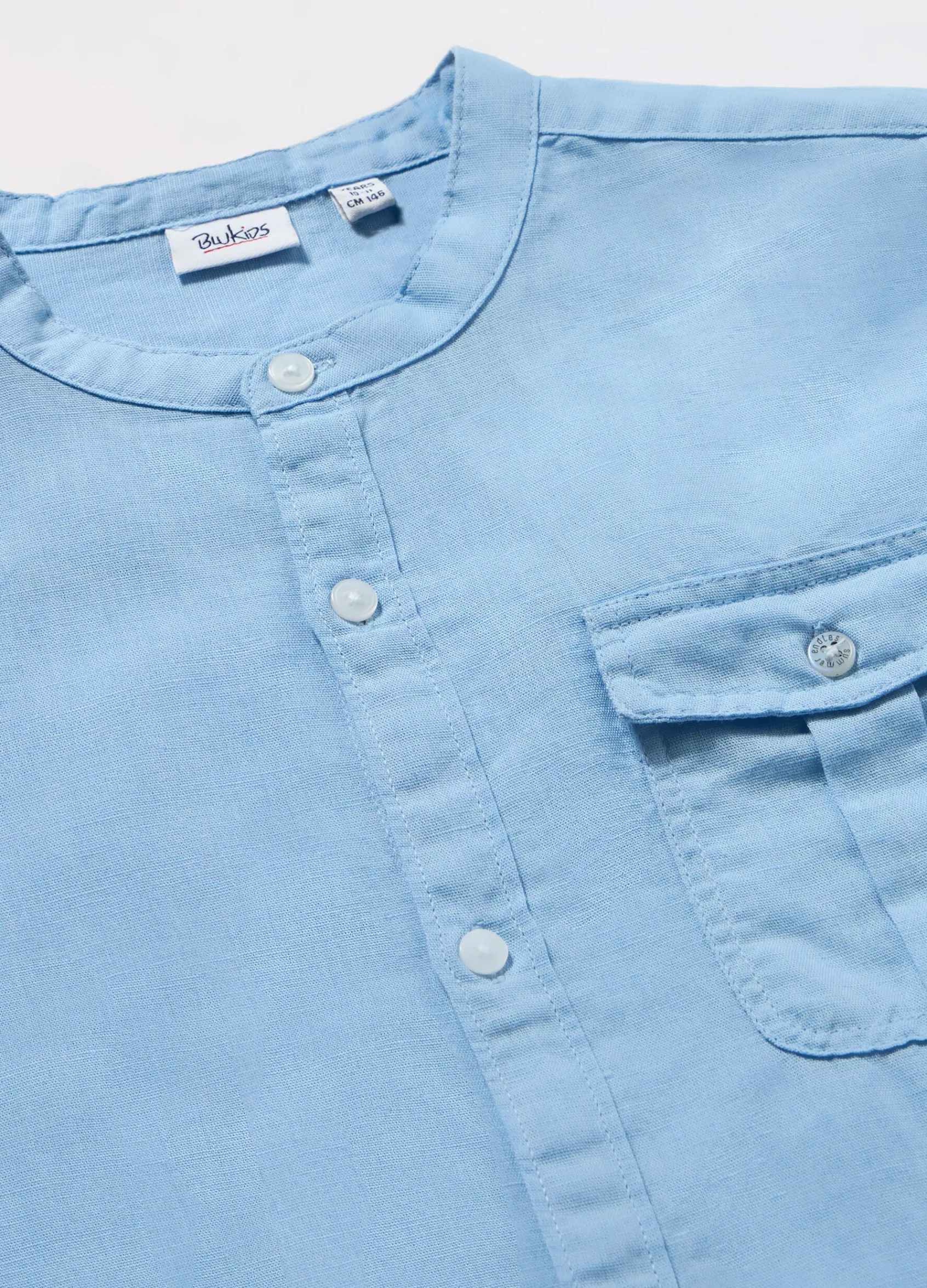 Blukids Camicia in misto lino ragazzo- Camicie