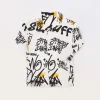 Blukids Camicia in pura viscosa con stampa ragazzo- Camicie