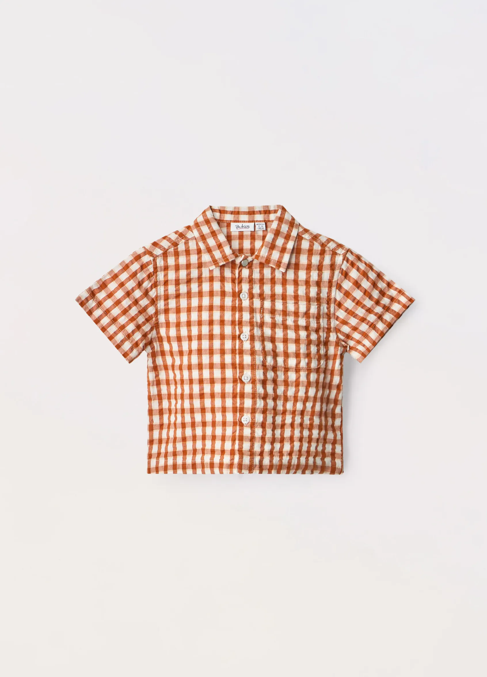 Blukids Camicia in puro cotone seersucker neonato- Camicie