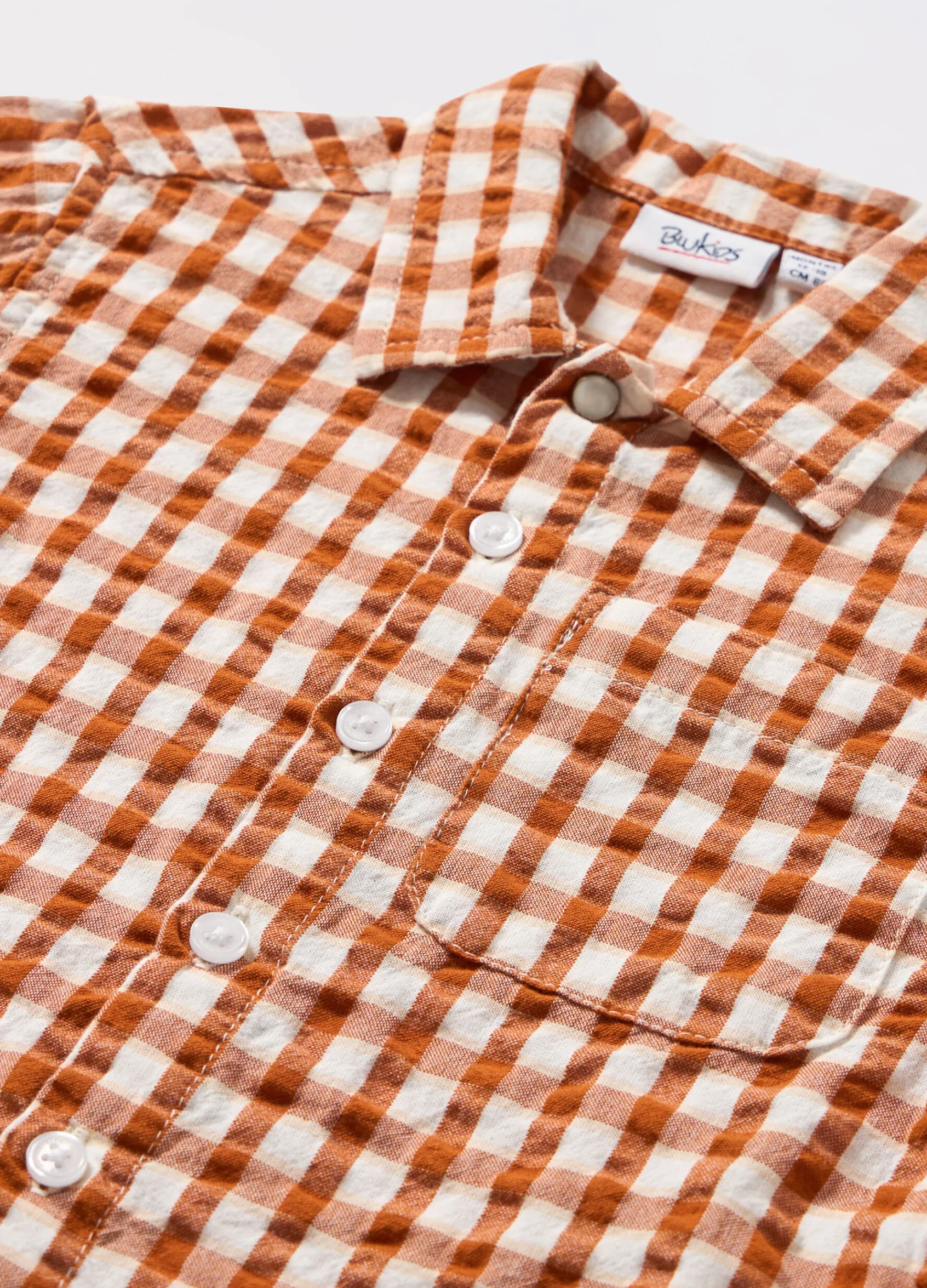 Blukids Camicia in puro cotone seersucker neonato- Camicie