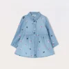 Blukids Camicia lunga in denim di puro cotone neonata- Camicie