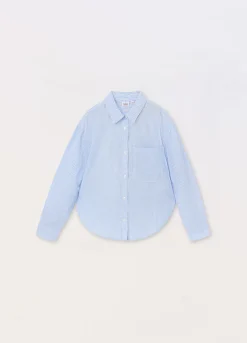 Blukids Camicia misto lino a righe ragazza- Camicie