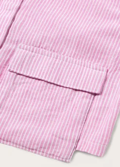 Blukids Camicia misto lino a righe ragazza- Camicie