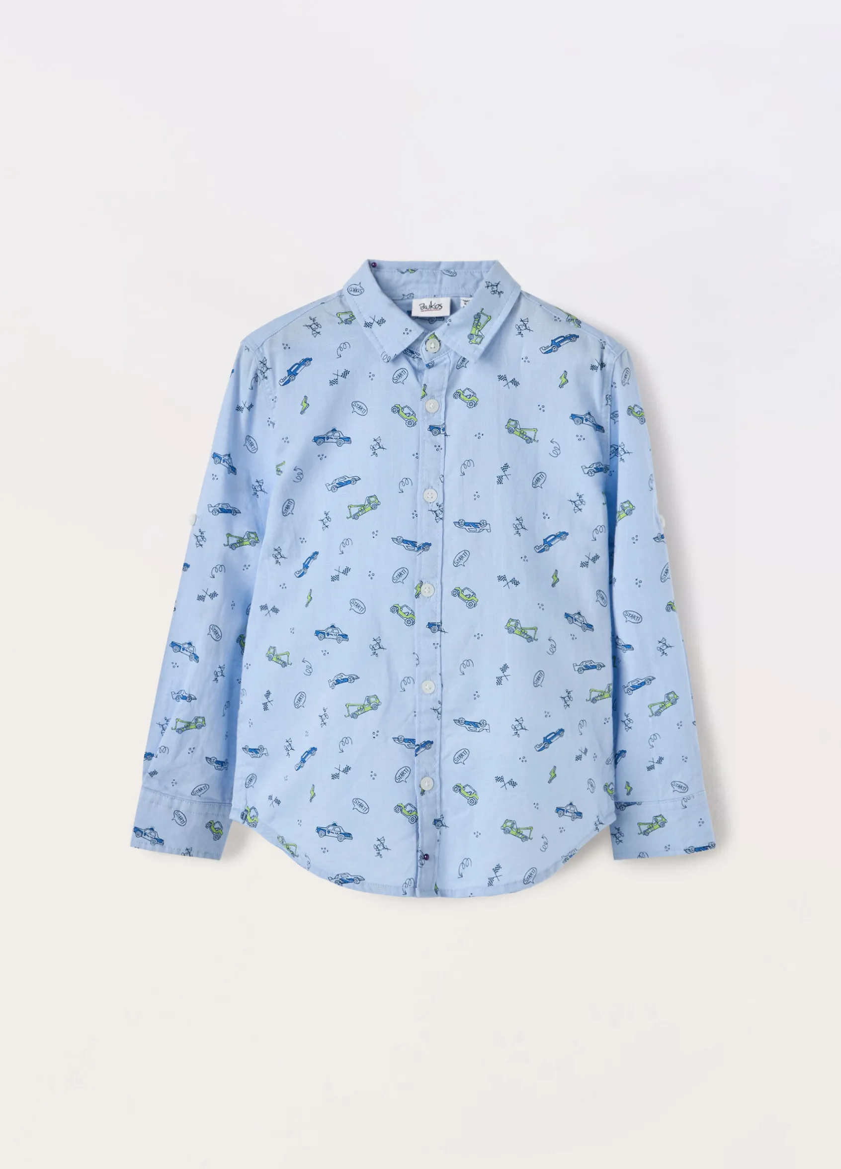 Blukids Camicia misto lino bambino-Bambino Camicie