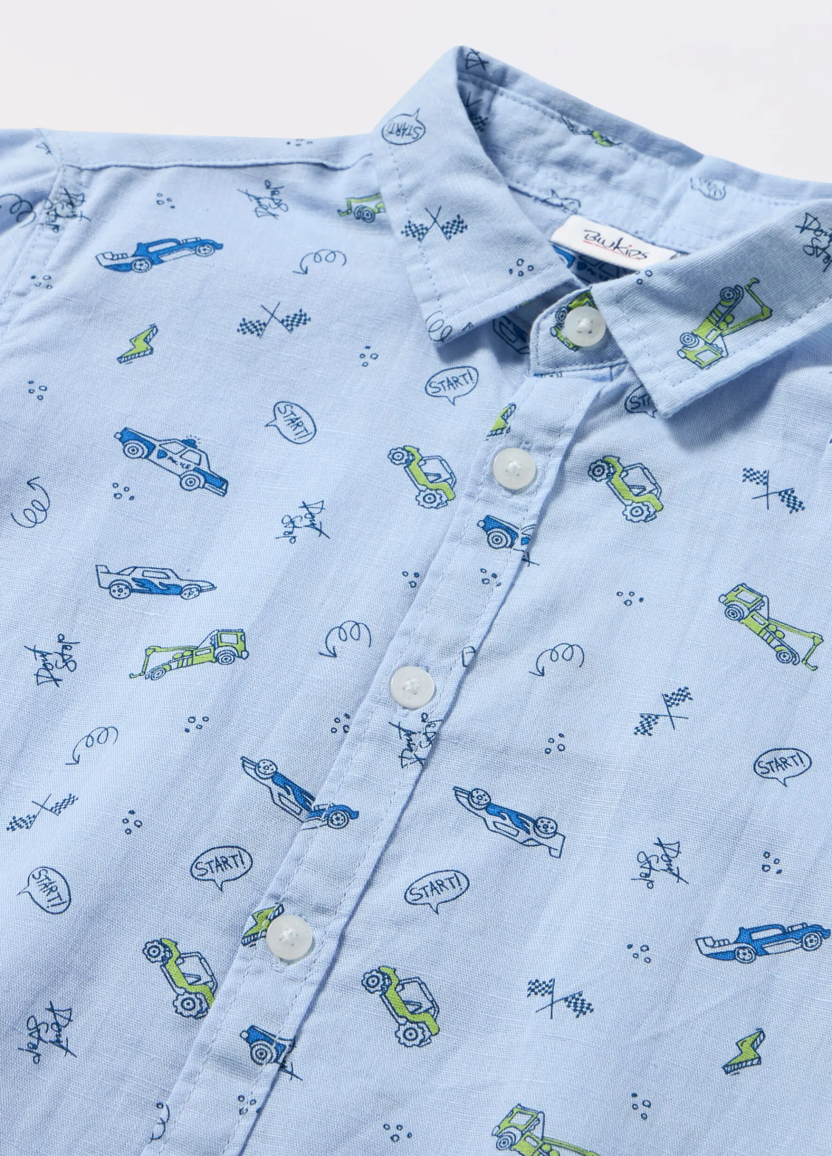 Blukids Camicia misto lino bambino-Bambino Camicie