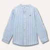 Blukids Camicia rigata in misto lino bambino-Bambino Camicie