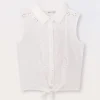 Blukids Camicia smanicata in puro cotone ragazza- Camicie