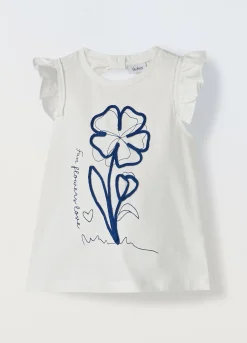 Blukids Canotta con rouches bambina- T-shirt