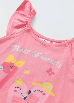 Blukids Canotta con stampa glitter bambina- T-shirt
