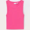 Blukids Canotta in costina di cotone stretch ragazza- T-shirt